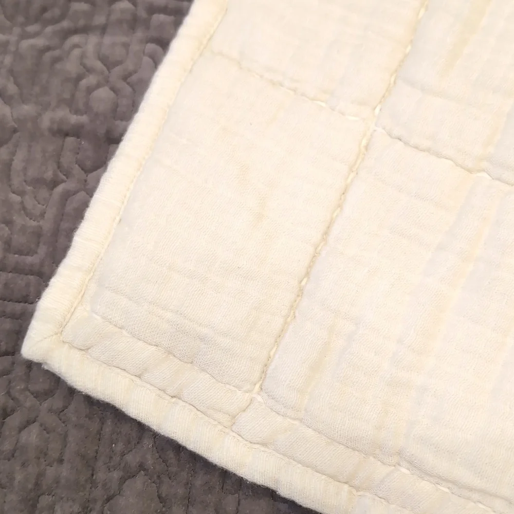 West Elm Cotton Cloud Jersey Pick Stitch Set of 2 King Shams New!